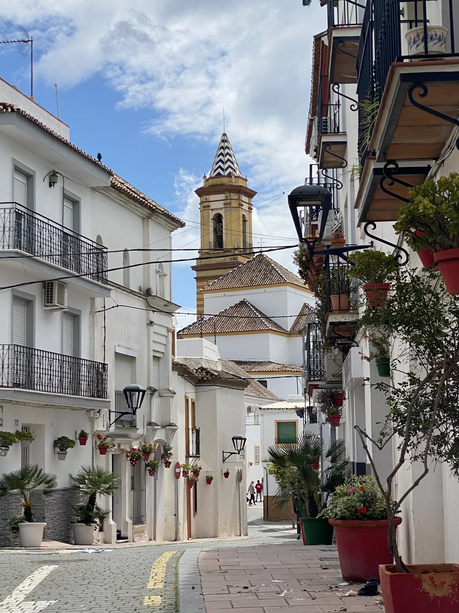 La torre de la iglesia de Estepona
