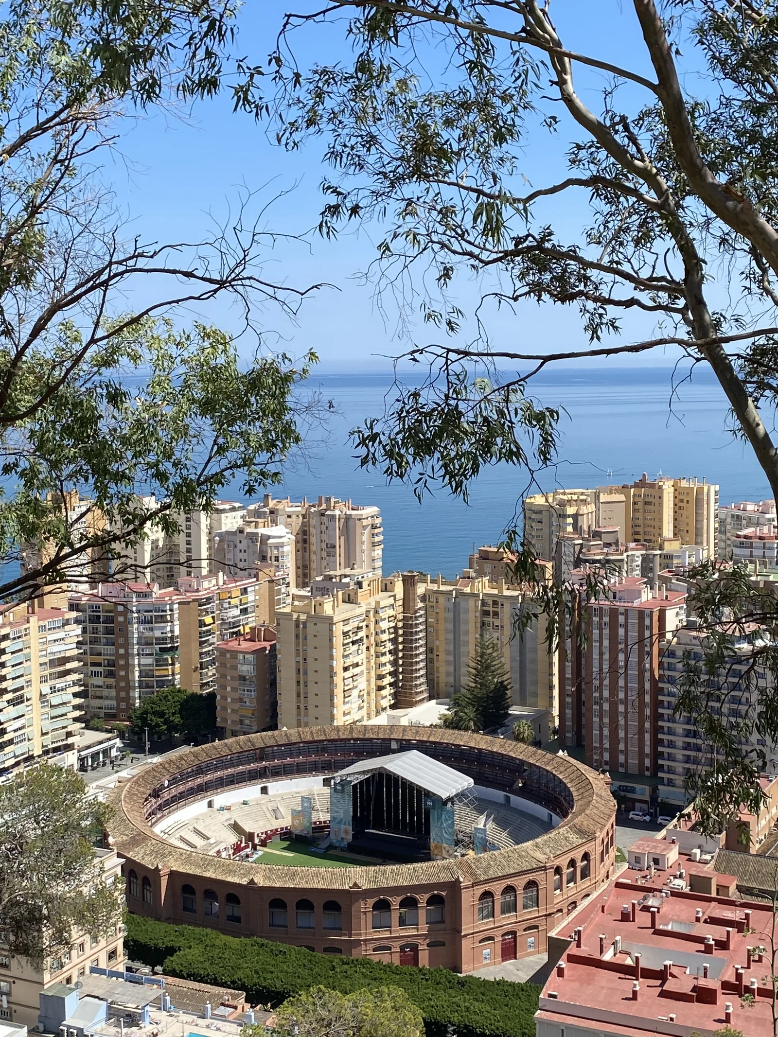 La Malagueta desde Gibralfaro